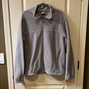 Columbia Men's Light Gray Fleece Jacket XL